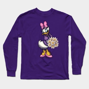 Daisy Duck with Bouquet of Daisies Long Sleeve T-Shirt